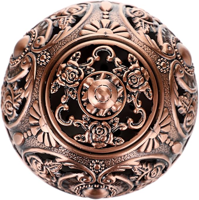 JUXYES Vintage Incense Burner Holder with Removable Ash Catchers, Metal Censer Antique Cone Coil Incense Burner Holder Zinc Alloy Spiritual Aromatherapy Yoga Meditation Gifts Retro Home Decoration - Bloomnest