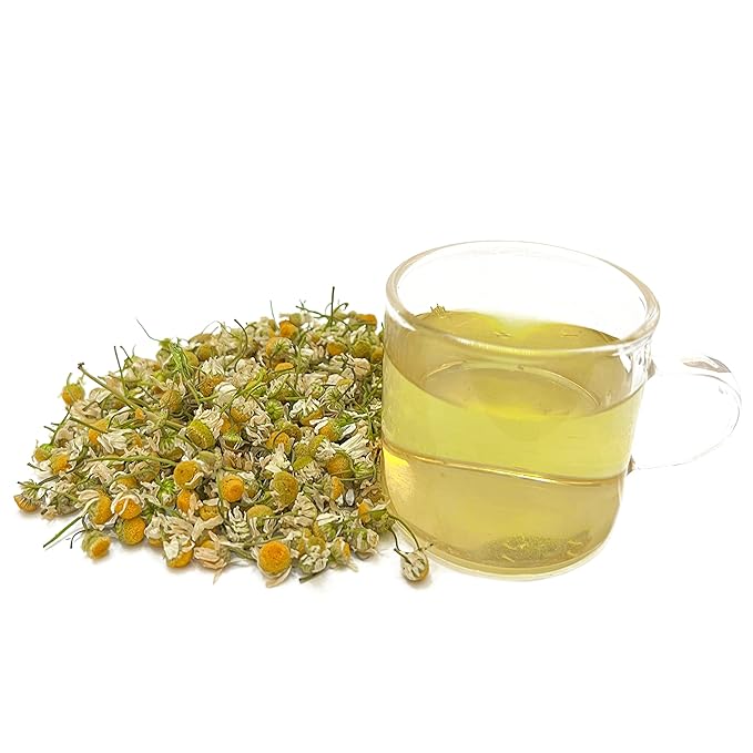 TIAN HU SHAN Chamomile Flowers Herbal Tea, Chamomile Tea Loose Leaf, Sugar Free Caffeine Free, Natural Clean without Impurities, Vegan 4 Ounce (Pack of 1) - Bloomnest