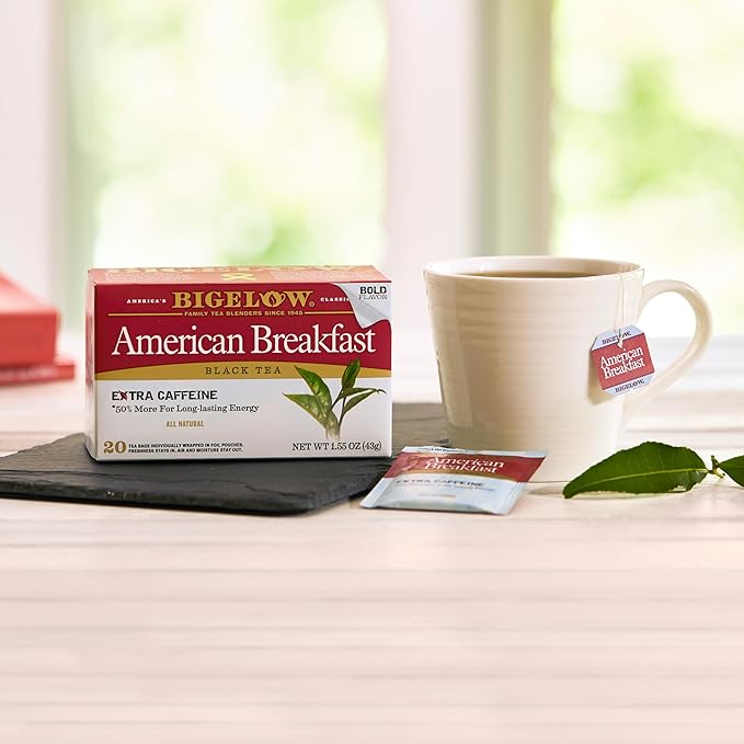 Bigelow Tea American Breakfast Black Tea Bags, Caffeinated Tea, 20 Count Box (Pack of 6), 120 Total Tea Bags Total - Bloomnest