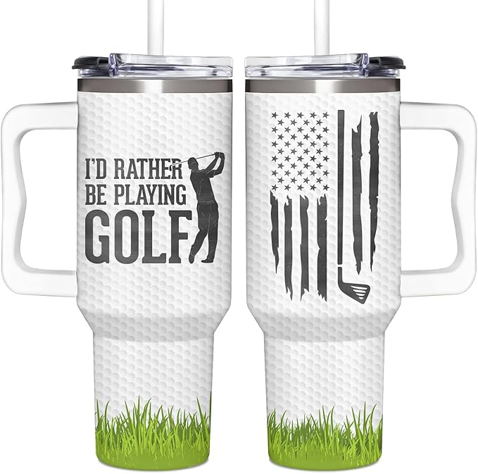 Golf Gifts For Men, Golf Gift For Fathers Day, Birthday, Best Present Ideas From Son, Daughter And Kids, Cool Gifts For Women, Christmas Gift for Golfers Men, Dad, Golfers Tumbler 40oz With Handle - Bloomnest