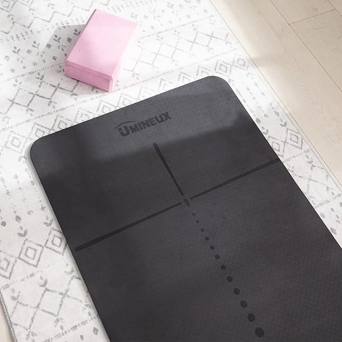 UMINEUX Yoga Mat Extra Thick 1/3'' & 2/5" Non Slip Yoga Mats for Women Eco Friendly TPE Fitness Exercise Mat with Carrying Sling & Storage Bag - Bloomnest