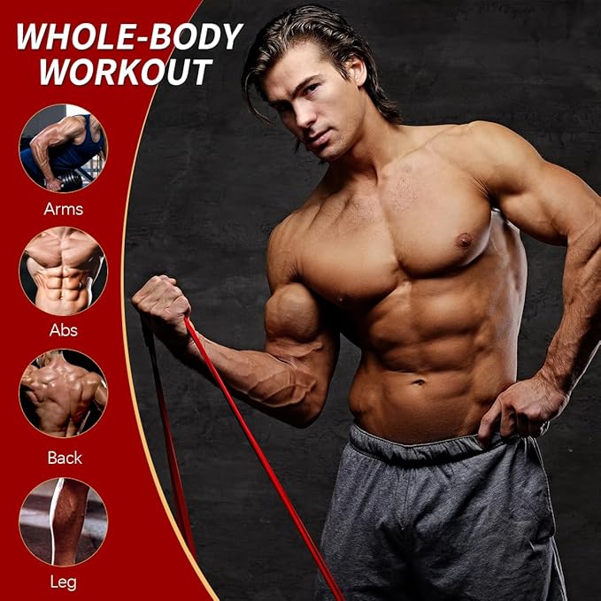 WHATAFIT Resistance Bands, Pull Up Assistance Bands, Exercise Bands, Workout Bands Set for Men and Women Home Fitness, Body Stretching, Strength Training, Physical Therapy - Bloomnest