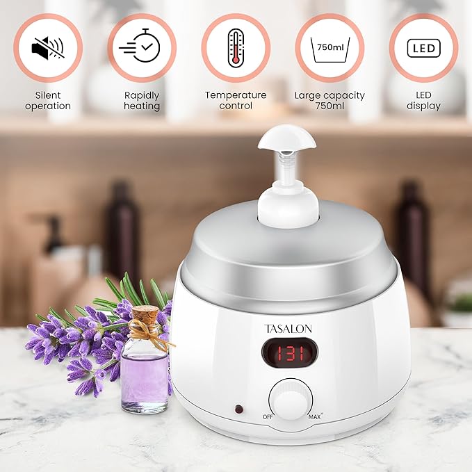 TASALON Professional Massage Oil Warmer with 2 Lockble Pump, 750ml Digital Massage Oil Heater, Electric Lotion Warmer Dispenser, Automatic Heated Lotion Dispenser for SPA, Salon, Barber, Home Use - Bloomnest