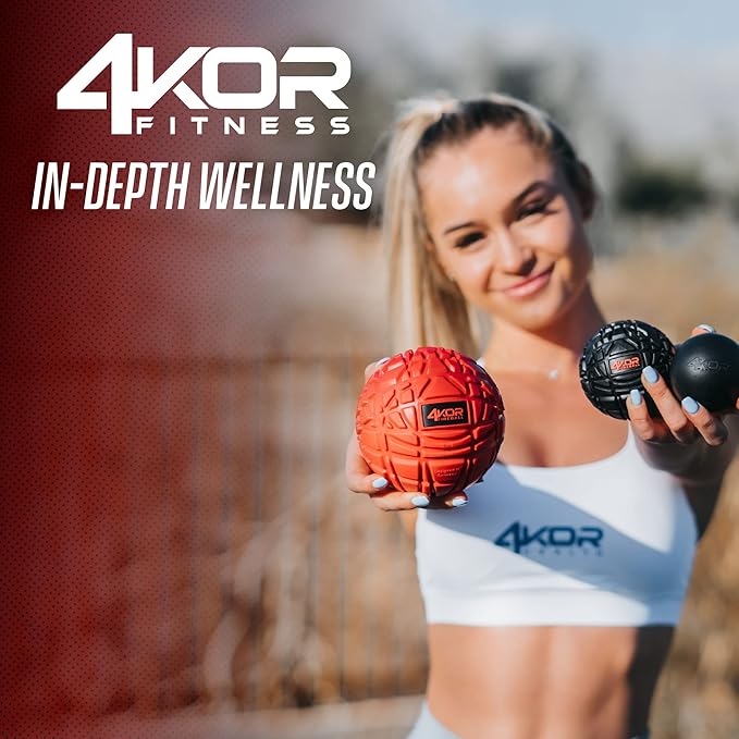4KOR Massage Balls for Trigger Point Therapy - Myofascial Release Ball - Muscle Relief for Back, Neck, Shoulder, Foot Pain - Fitness Massage Balls for Mobility - Deep Tissue Release Ball - Bloomnest