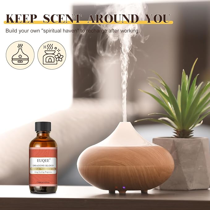 EUQEE Dragons Blood Fragrance Oils, 60ml Scent Essential Oils with Glass Dropper for Diffusers, Soap Making, DIY Bath Bombs - 2.02Fl oz - Bloomnest