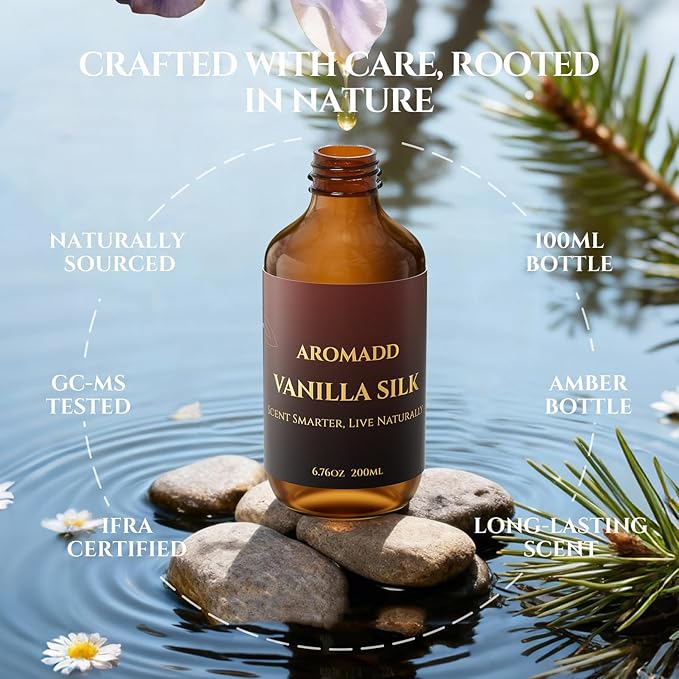 Hotel Collection Diffuser Oil Vanilla Silk– Inspired by Luxury Hotel Scent for Waterless & Cold Air Diffusers –6.76 Fl Oz (200ml) Long-Lasting Home Fragrance for Living Room & Bedroom - Bloomnest