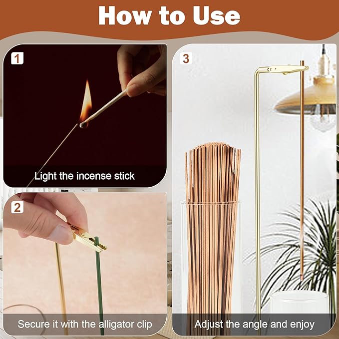 2-in-1 Incense Holder with Glass Ash Catcher, Anti-Ash Flying Incense Burner & Stick Organizer with Dark Wood Base for Meditation Yoga Spa Home Decor - Bloomnest