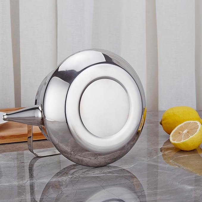 SANQIAHOME 2.1 Quart stainless steel teapot with Infuser A modern, minimalist style