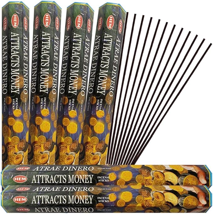 Attracts Money Incense Sticks and Incense Stick Holder Bundle Insence Insense Hem Incense Sticks TRUMIRI