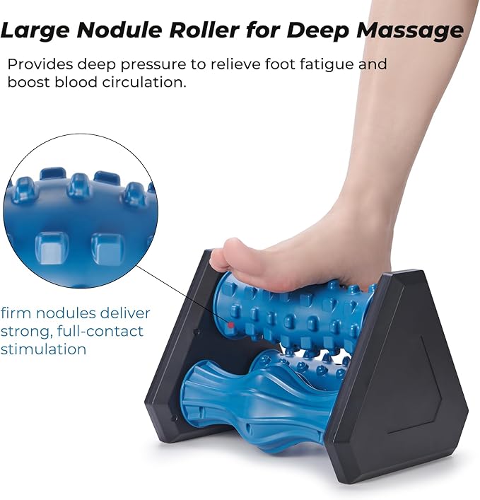 Foot Roller Massager for Plantar Fasciitis Relief – 3-in-1 Foot & Calf Reflexology Massager for Neuropathy, Circulation, Heel, Arch & Sole Pain Relief - Bloomnest