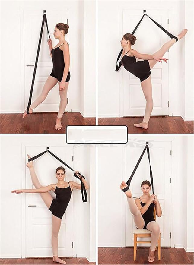 Adjustable Leg Stretcher Lengthen Ballet Stretch Band - Easy Install on Door Flexibility Stretching Leg Strap Great Cheer Dance Gymnastics Trainer Stretching Equipment Taekwondo Training - Bloomnest