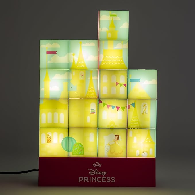 Paladone Disney Princess Castle Light, Officially Licensed Building Blocks Lamp, Gifts for Girls, Bedroom Décor, Pop Culture Merchandise - Bloomnest