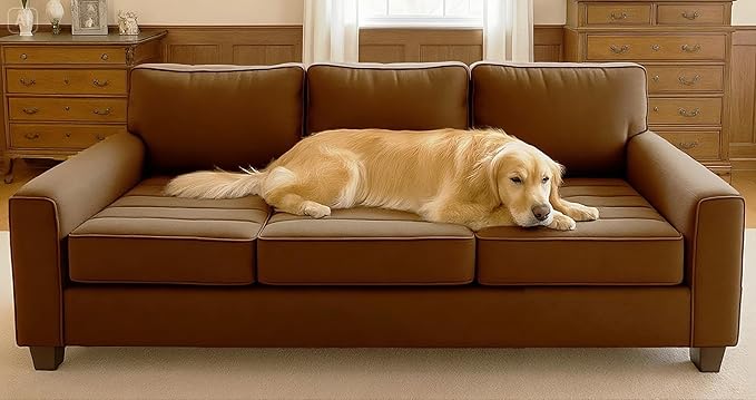 Codi Thick Replacement Couch Cushions, Upholstery Foam with Washable Covers for Sofa Cushion Chair Meditation - 24 × 24 × 5 Inch | High Density Foam, Coffee