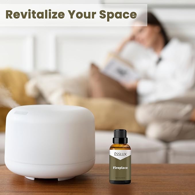Fireplace Fragrance Oil, ESSLUX Aromatherapy Essential Scented Oils for Home for Diffuser, Massage, Soap, Candle Making Scents, Perfume, Humidifier, 30 ml - Bloomnest