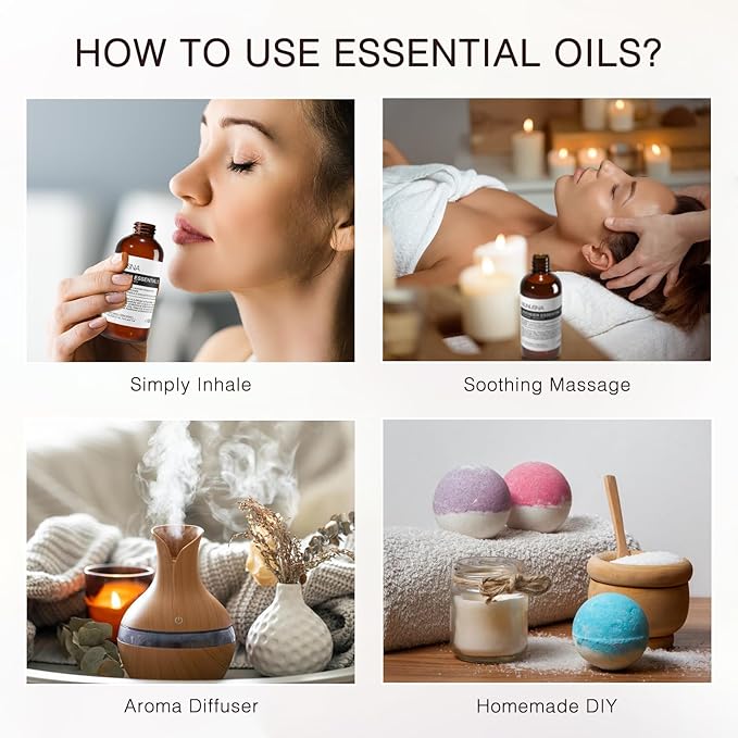 Lavender Essential Oil, Pure & Natural Lavender Oil 100ML, Premium Grade Essential Oils for Hair, Body, Skin, Aromatherapy Diffuser, Meditation, Massage, Home, Candle, Soap, Bath Bombs Making - Bloomnest