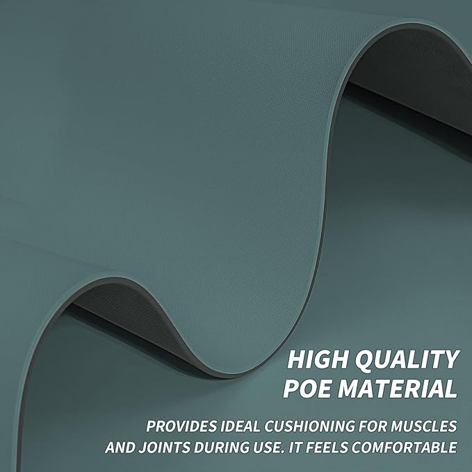 Yoga Mat with Strap,Non-Skid Workout Mat,8mm Thick Yoga Mat,POE Yoga Mats for Women Men Kids,Exercise Mat with Easy-Cinch,72"x24"x0.32” (183x61x0.8cm)