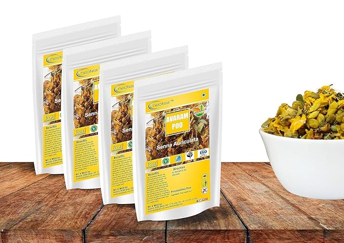Neotea Dry Avarampoo | Tanner's Cassia | Senna Auriculata | 100% Natural & Sun-Dried Herbal Flower | Supports Glowing Skin & Overall Wellness | Ideal for Tea & Skin Care Remedies (1 KG) - Bloomnest