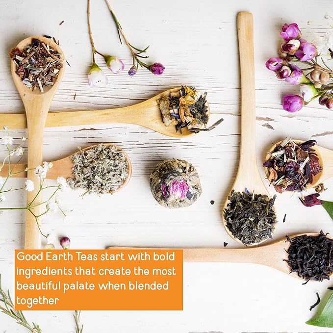 Good Earth Herbal & Black Tea, Sweet & Spicy, 18 Count Tea Bags (Pack of 6) (Packaging May Vary) - Bloomnest