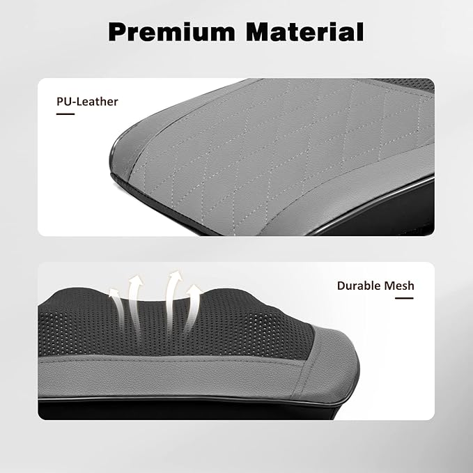 Boriwat Back and Neck Massager with Heat - 3D Kneading Massage Pillow for Neck, Shoulder, Leg Pain Relief - Gifts for Men, Women, Mom, Dad - Relax at Home, Office, Car - Dark Gray - Bloomnest