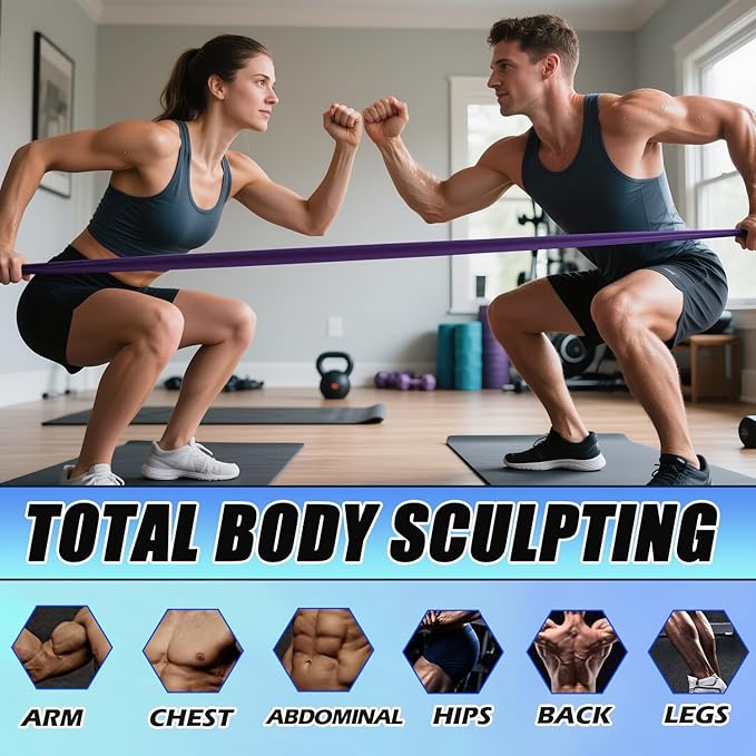 LEEKEY Resistance Bands, Exercise Bands with Handles,Pull Up Assist Bands - Bands for Working Out,Band for Men and Women Fitness Training, Physical Therapy,Home Workouts - Bloomnest