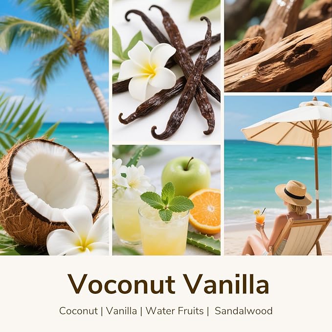 Goodpick Vanilla Coconut Candles, Scented Candle for Home, 22oz Soy Candles, Long Burning 120hrs Jar Candle Gifts - Bloomnest