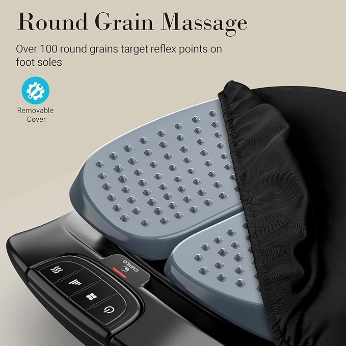 Foot Massager for Neuropathy FSA HSA Eligible, Adjustable Vibration Foot Massager with Heat & Remote Control, Electric Feet Massager for Legs Circulation, Plantar Fasciitis Pain, Stress Relief - Bloomnest