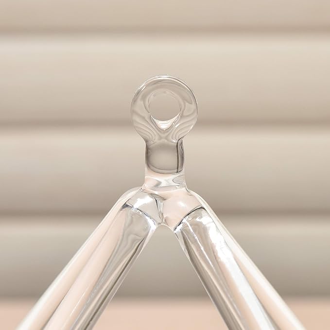 TOPFUND Clear Crystal Singing Pyramid 4 inch with Carrying Case and Quartz Suede Mallet