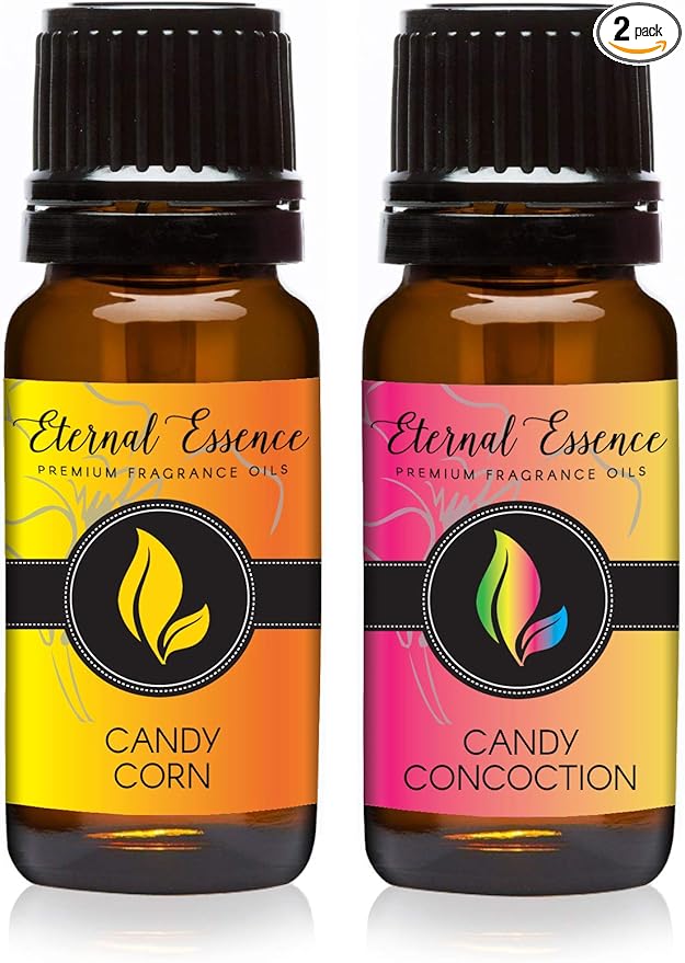 Eternal Essence Oils 2 Pack 10ml Premium Fragrance Oil - Candy Concoction & Candy Corn - for Candle, Soap Making, Aromatherapy, Diffusers, Home Care, & Humidifiers EternalEssenceOils