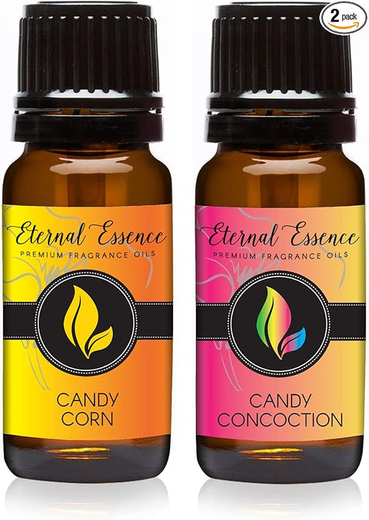 Eternal Essence Oils 2 Pack 10ml Premium Fragrance Oil - Candy Concoction & Candy Corn - for Candle, Soap Making, Aromatherapy, Diffusers, Home Care, & Humidifiers EternalEssenceOils