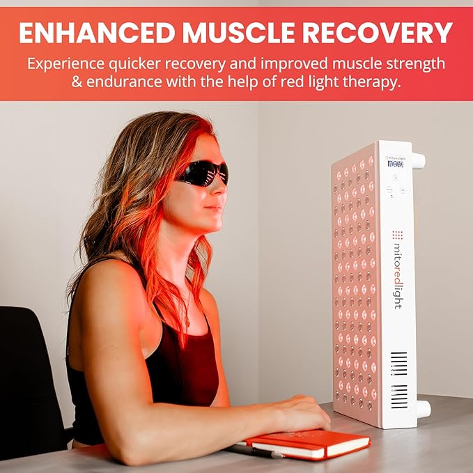 Mito Red Light – MitoMID 2.0 Red Light Panel – Red Light Therapy for Face and Neck – Red Light & Near Infrared Red Light Therapy – At-Home Red Light Therapy for Body MitoRedLight