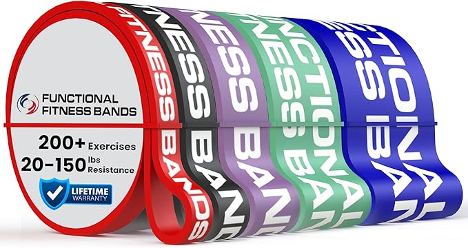 Pull Up Assist Bands Set by Functional Fitness. Heavy Duty Resistance and Assistance Training Band - Bloomnest