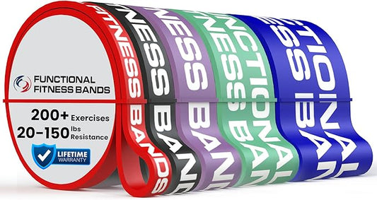 Pull Up Assist Bands Set by Functional Fitness. Heavy Duty Resistance and Assistance Training Band - Bloomnest