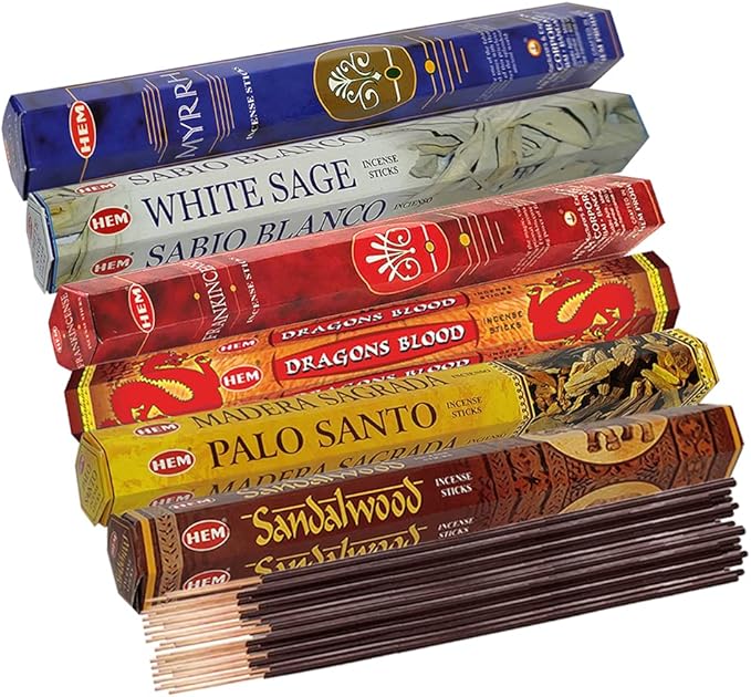 Hem Incense Sticks Variety Pack #31 and Incense Stick Holder Bundle with 6 Classic Fragrances - Bloomnest