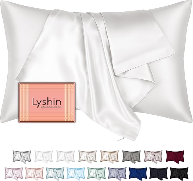 Mulberry Silk Pillow Cases Queen Size with Hidden Zipper, Ultra Smooth and Soft Breathable Cooling Silk Satin Pillowcase for Hair and Skin, Gifts for Women Men (Ivory, 20x30 Inches, 1 Pack) - Bloomnest
