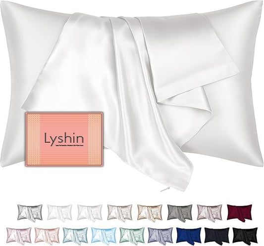 Mulberry Silk Pillow Cases Queen Size with Hidden Zipper, Ultra Smooth and Soft Breathable Cooling Silk Satin Pillowcase for Hair and Skin, Gifts for Women Men (Ivory, 20x30 Inches, 1 Pack) - Bloomnest