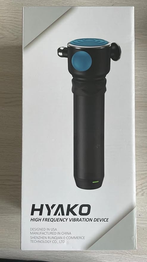 HYAKO Pro R1 Therapy Massager - Handheld Deep Tissue Vibration Massager for Full Body Pain Relief & Fascial limitation & Treats Sensitive Areas | Pressure Point Massage Tool (Upgraded)-Blue - Bloomnest
