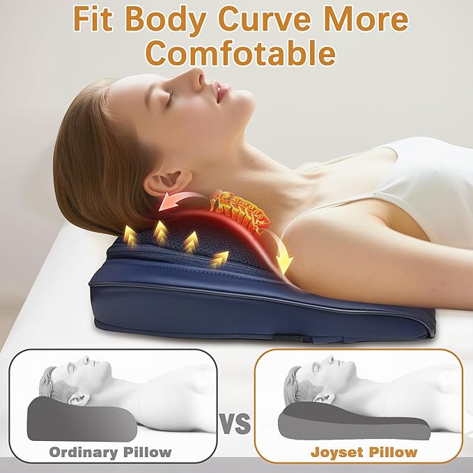 Joyset Back Massager for Back Pain Deep Tissue, Shiatsu Lower Back Neck Massager with Heat, 3D Kneading Massage Pillow for Neck Shoulder Legs, Gifts for Mom, Dad, Women - Bloomnest