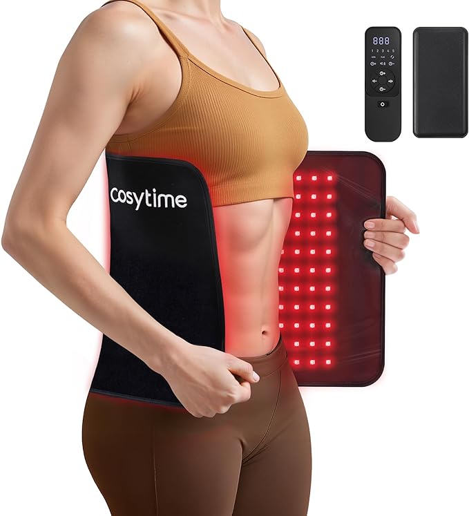 24" x 13" Red Light Therapy Pad for Body with Portable Power Bank - 660nm Red & 850nm Near Infrared NIR, Dual-Chip 484 LEDs Therapy Mat, 50 mW/cm² Irradiance Bloomnest