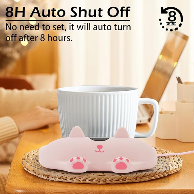 PUSEE Mug Warmer,Coffee Warmer for Desk Candle Warmer Auto Shut Off,Coffee Cup Warmer with 3 Temp Settings,Electric Beverage Warmer Plate for Coffee,Tea,Water Milk and Cocoa(Not Include Cup) - Bloomnest