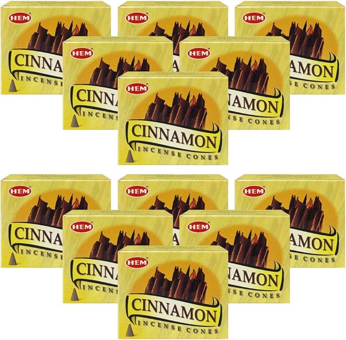 Cinnamon Incense Cones and Cone Incense Burner Bundle Insence Insense Hem Incense