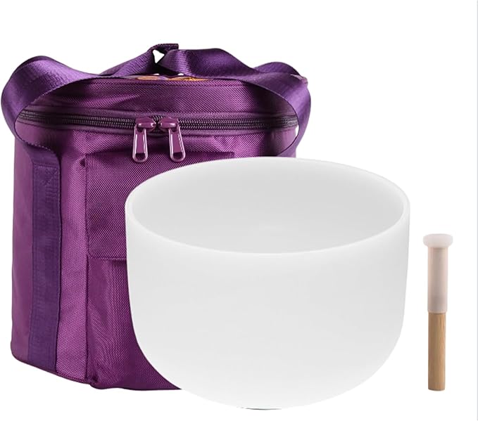FMTY Perfect Pitch Crystal singing bowls 14"C note sound bowl for healing Mindfulness, Meditation, Yoga, Spiritual and Body Healing Chakra Bowl (C Note, 14 inch)