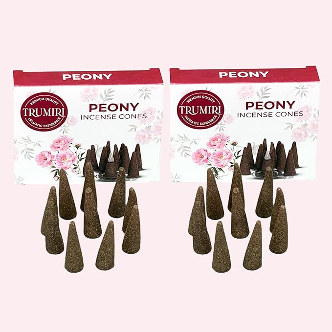 Peony Incense Cones - 20 Cone Incense - Dual Pack - Scented TRUMIRI