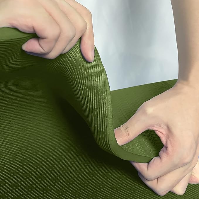 Hatha Yoga Thick TPE Yoga Mat 72"x 27"x1/3 inch Non Slip Eco Friendly Exercise Mat for Yoga Pilates & Floor Workouts