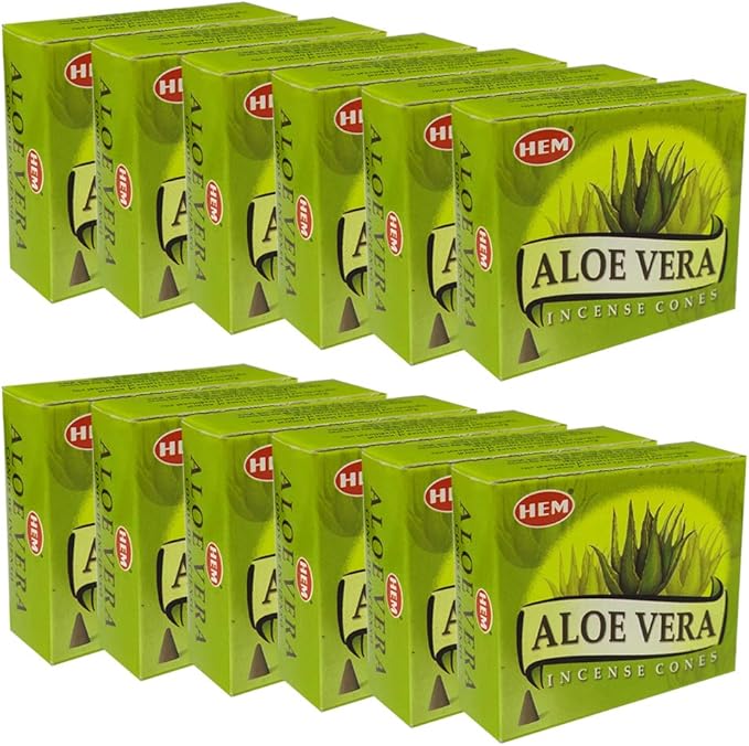 Aloe Vera Incense Cones and Cone Incense Burner Bundle Insence Insense Hem Incense TRUMIRI