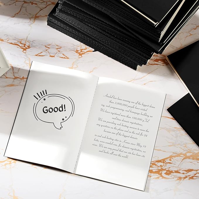 Mimorou 100 Pcs Journals Notebooks Bulk - Kraft Softcover A5 Small Notebooks 5.5 Inch x 8.3 Inch Notepads with 60 Page 30 Sheet for Writing Sketch Travel Office Supplies(Black,Unlined) - Bloomnest