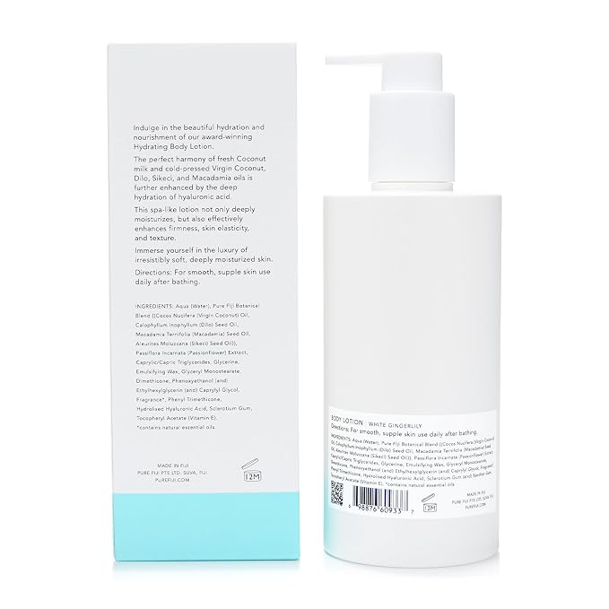 PURE FIJI Hydrating Body Lotion, White Gingerlily (10.14 Fl.Oz /300ml) - Bloomnest