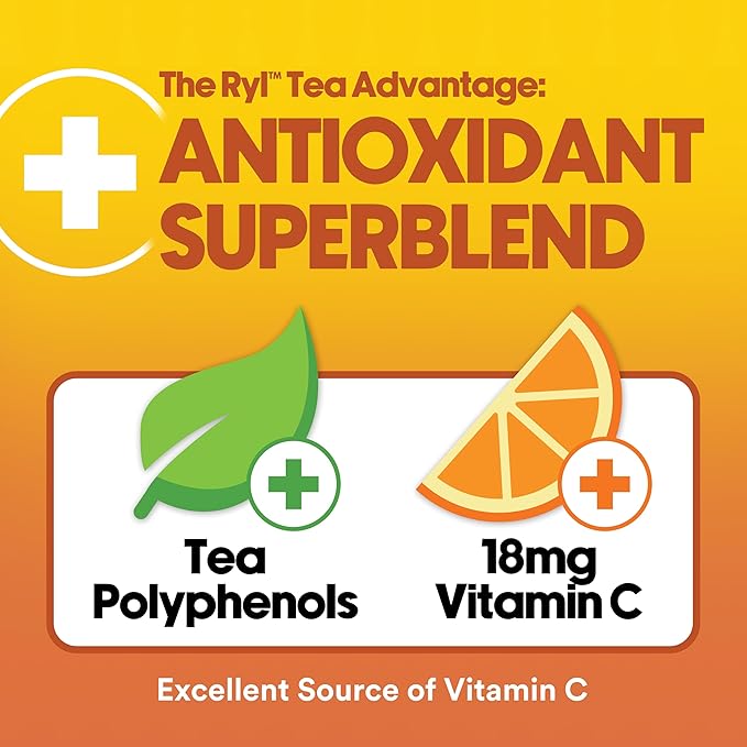 Ryl Iced Tea, Half & Half, Antioxidant Superblend, No Artificial Ingredients, 16.0 Fl Oz (12-Pack) - Bloomnest