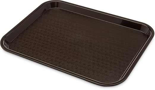 Carlisle FoodService Products CT101469 Cafe Standard Plastic Cafeteria/Fast Food Tray, NSF Certified, BPA Free, 14" Length x 10" Width, Chocolate (Pack of 24) - Bloomnest