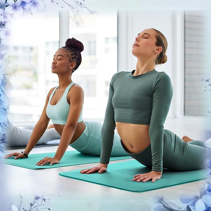 Timgle 6 Pack Yoga Mats Bulk Non Slip Exercise Yoga Mat Thick Anti Slip Tear Resistant Sports Gym for Fitness Stretching Home Workout and Studio - Bloomnest