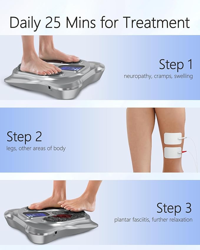 Creliver Foot Massager for Neuropathy Pain Relief for Feet and Legs, EMS TENS Unit - Nerve Muscle Circulation Stimulator with Electrode Pads, FSA Eligible Items Only List, HSA Store Eligible Items - Bloomnest